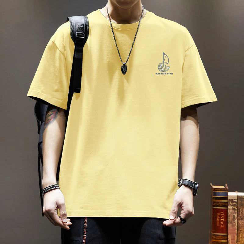 

Fashion O-Neck Short Sleeve Printed Casual T-Shirts Men's Clothing Summer New Loose All-match Tops Young Style Tee Shirt