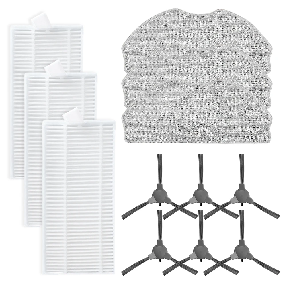 

Side Brush Filter Mop Cloth Kit For ROPVACNIC S1,for Tipdiy G90,for Betboyles V75S,for VIPSUN Z1,For PrettyCare C2 Robot Vacuum