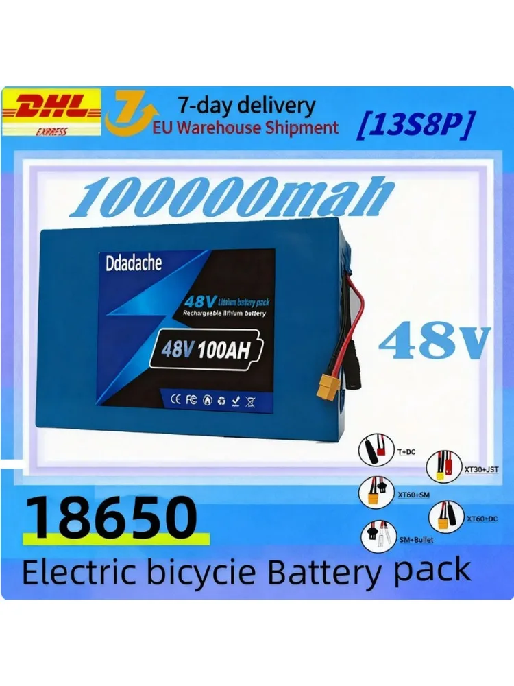 Li-Ionen 100000mAh 48V 13S8P Akku für Citycoco Motorroller, Modellflugzeuge, Elektrowerkzeuge, Solarwechselrichter