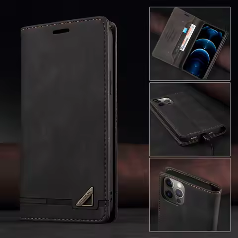 Retro skin three card wallet leather case, suitable for samsung Galaxy S25 ULTRA S24 S23 S22 S21 S20 S9 S8 NOTE8/9/20phone case