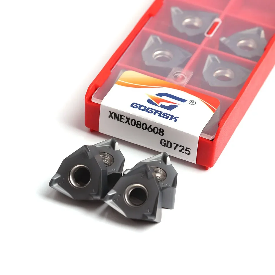 XNEX080608 GD130 double-sided triangle six-edged high-quality CNC milling insert for MFXN cutter head XNEX080608