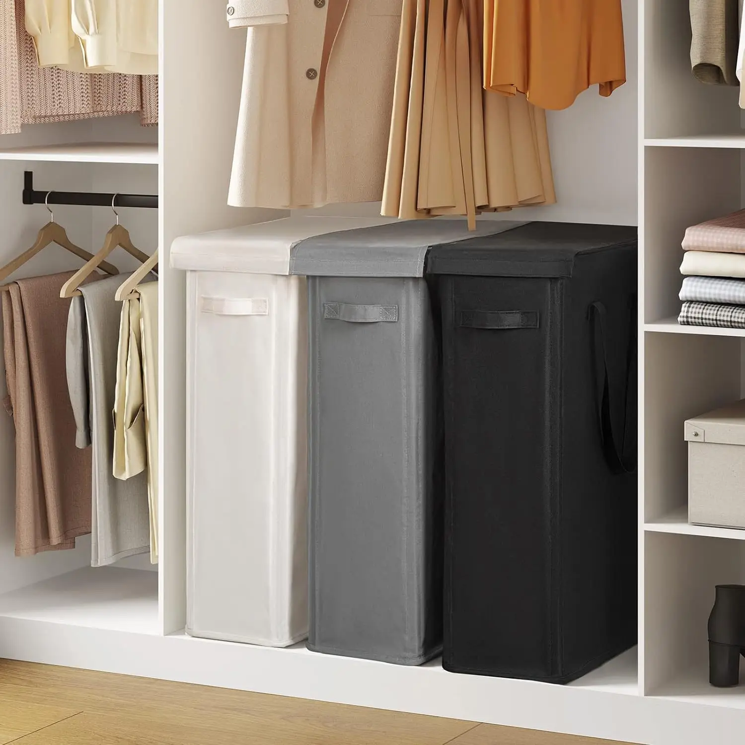 1 Covered Laundry Basket, Enclosed Laundry Basket, Suitable For Bedrooms, Bathtubs, Laundry Rooms, Dormitories