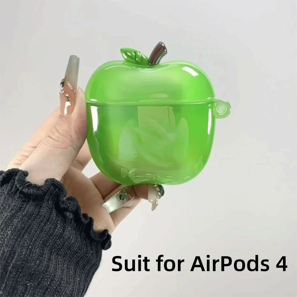 

TPU Plating Earphone Case Anti-Slip 3D Transparent Shell Cover Drop-Proof Fruit for AirPods 3/4 / Airpods Pro 2/1