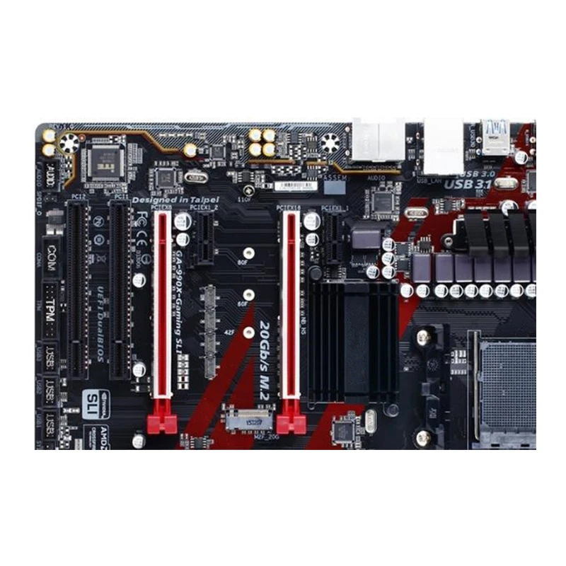 GA-990X-Gaming SLI 990X-Gaming Motherboards Soquete, AM3 + DDR3, 32GB para AMD, 990X, 990FX, Desktop Mainboard, SATA III, USB 3.0