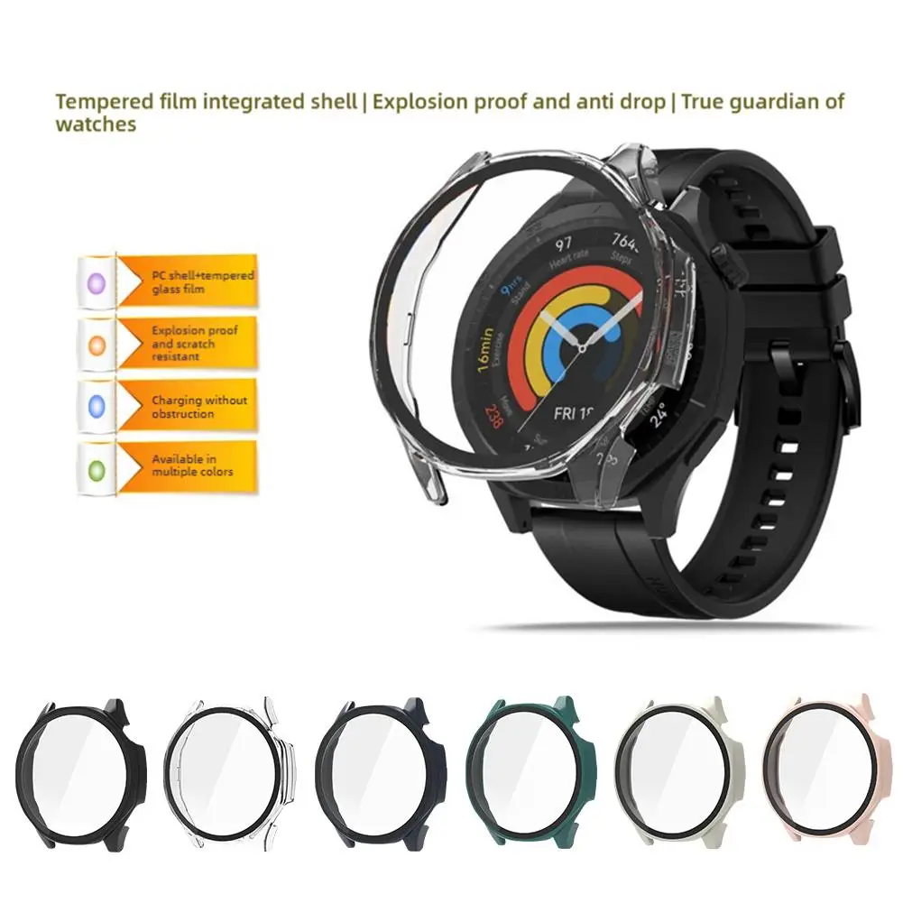 41/46MM High-definition Tempered Film Integrated Watch Case Suitable For Huawei GT5 Watch Watch Protection Accessories C4T5