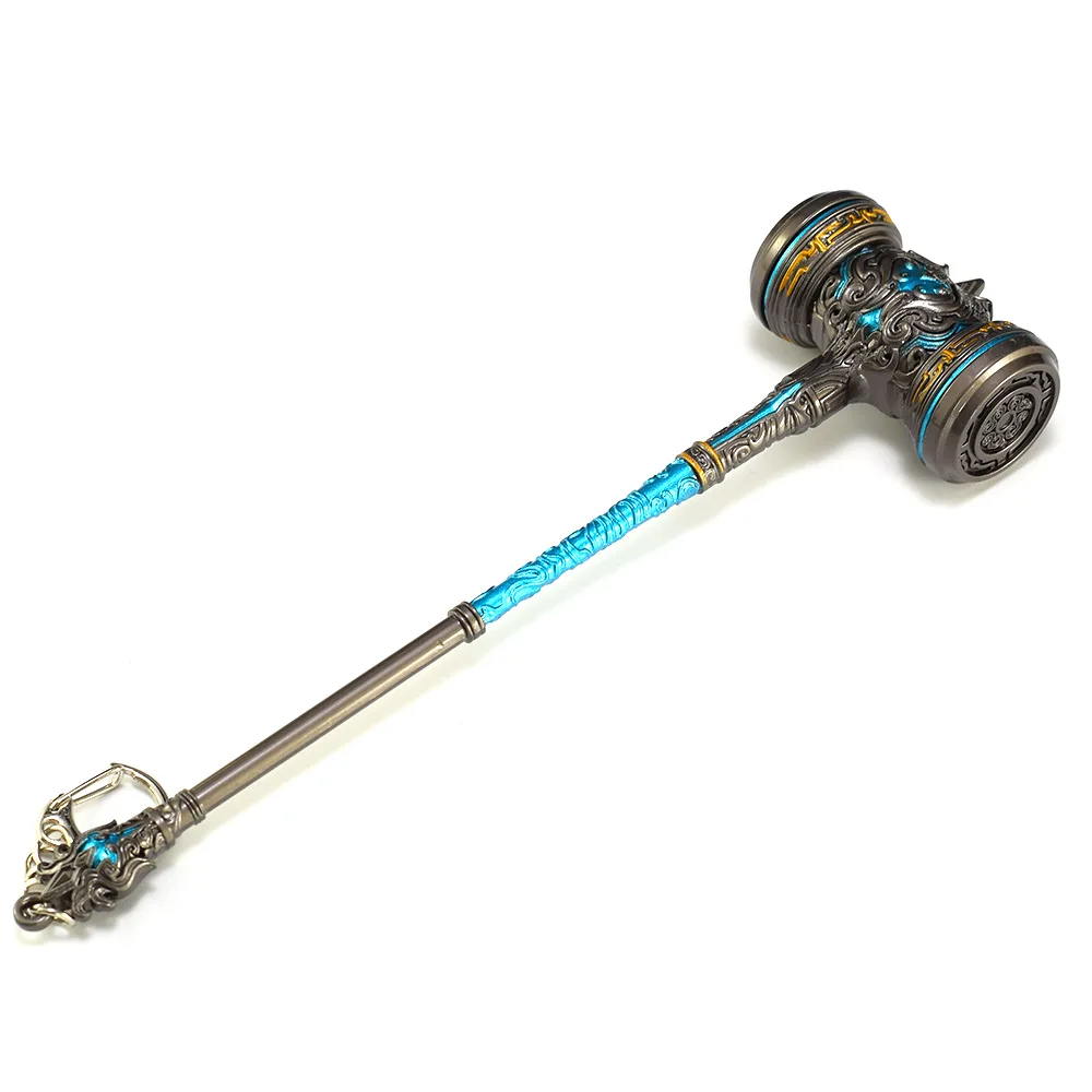 Arma Naraka Bladepoint de 21CM, douluo, Anime, martillo celestial, modelo periférico, colección de adornos de aleación, regalos de cumpleaños, juguetes para niños