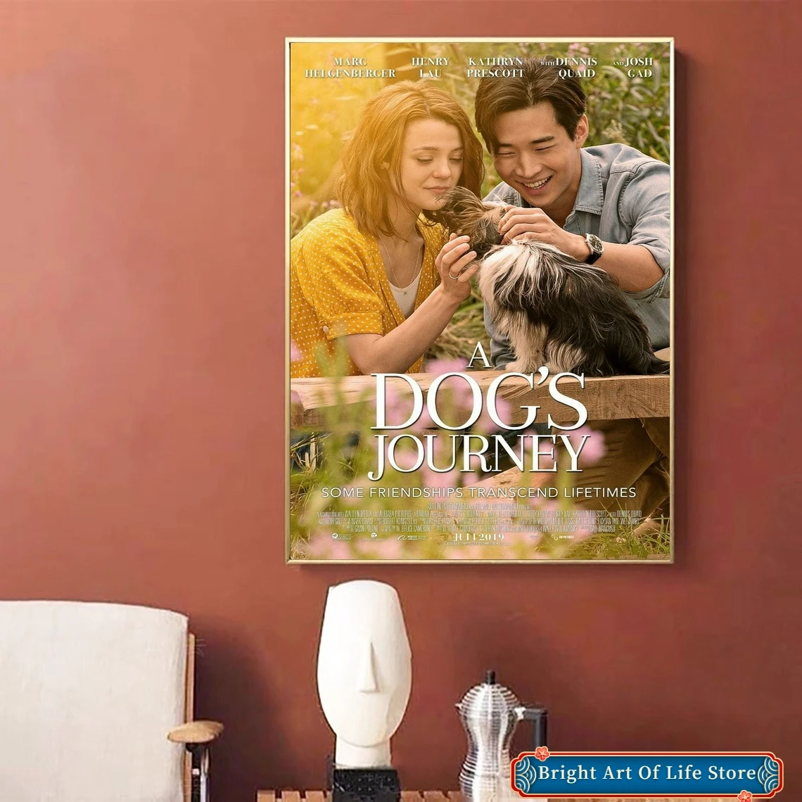 ملصق فيلم رحلة الكلب ديكور المنزل طلاء جدران (بدون إطار)