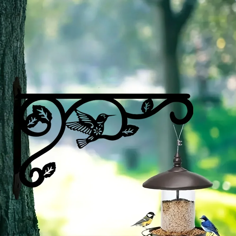2/1 Piece Metal Vine Bird Outdoor Hanger, Featuring Exquisite Leaf Vine and Bird Design, Multifunctional Wall Hook, Suitable for Bird Feeders, Lanterns, Wind Chimes, Etc. - Rust-Proof, Weather-Resistant, Easy to Install - Perfect Choice for Indoor and Outdoor Decoration, Halloween, Christmas Gifts