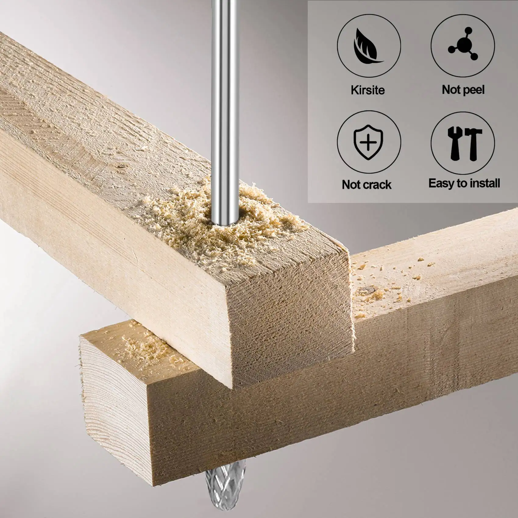 Jeu de fraises à distance en carbure monobloc de tungstène à double coupe, foret hélicoïdal à tige, outils éloignés, 1/8 po, 3mm, 10 pièces, 4 po de long