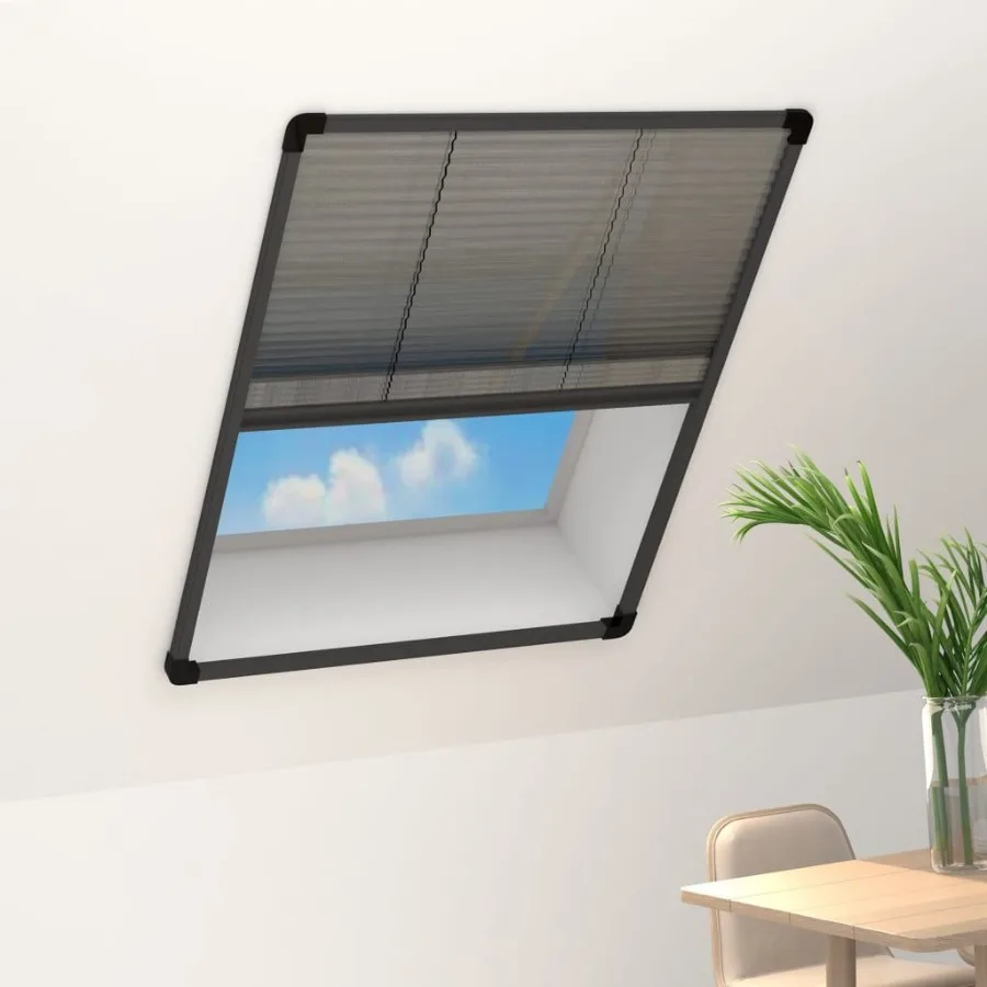 

Window Screen Anthracite Black Aluminum Fiberglass 31.5 x 39.4 in