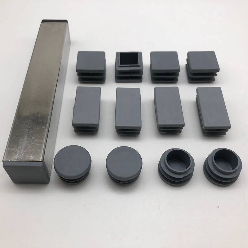 Plastic Round Square Blanking End Caps Tube Protection Gasket Furniture Inner Plug Cover Tube Pipe Inserts Plugs Foot Pipe Plug