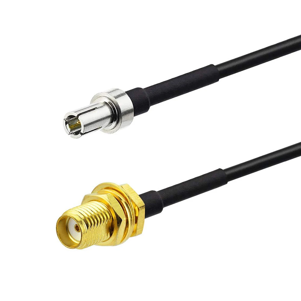 2PCS SMA Female to TS9 Connector Coaxial Pigtail Cable For 4G LTE Mobile Hotspot Wireless Module MiFi CPE Router Cellular Modem