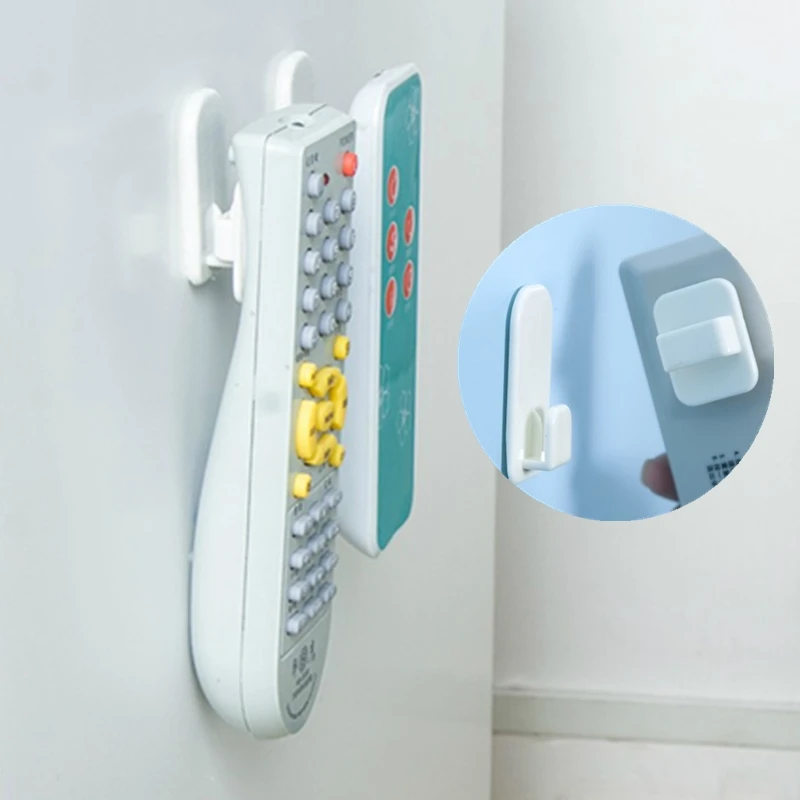 2022 Hot Sale Plastic Hooks Sticky Hook Set Air Conditioner TV Remote Control Key Practical Wall Storage Strong Hanger Holder