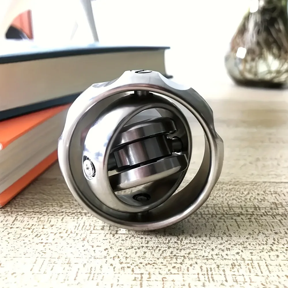 Three-axis Precision Fingertip Gyroscope - Mechforce EDC 3D Metal Rotary Balance Wheel Decompression Toy - Black Technology