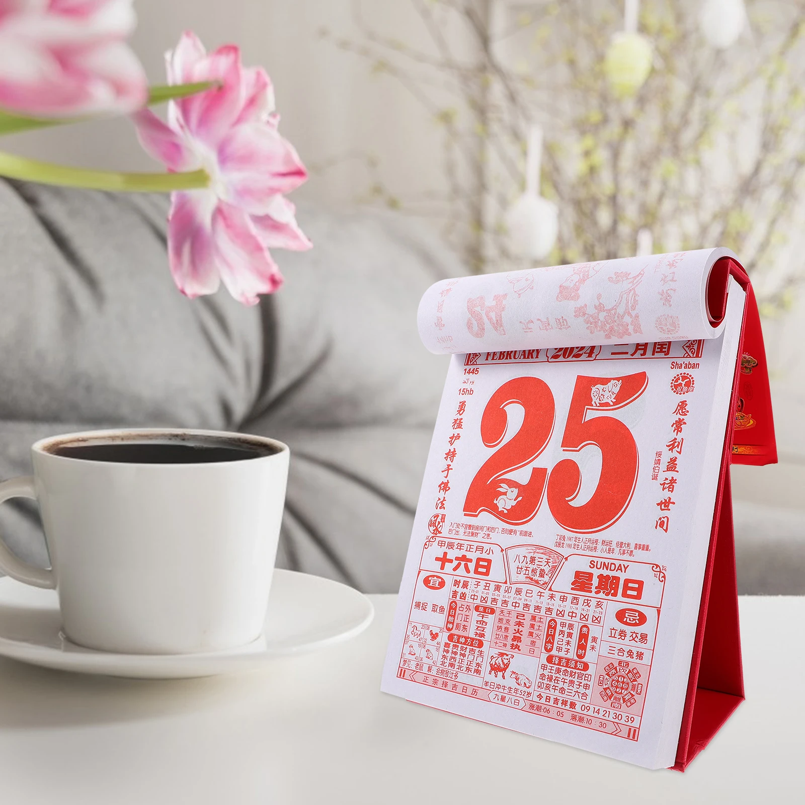 Calendrier de bureau quotidien en papier de Style chinois, Design classique créatif, décoration de bureau, calendrier lunaire sur pied
