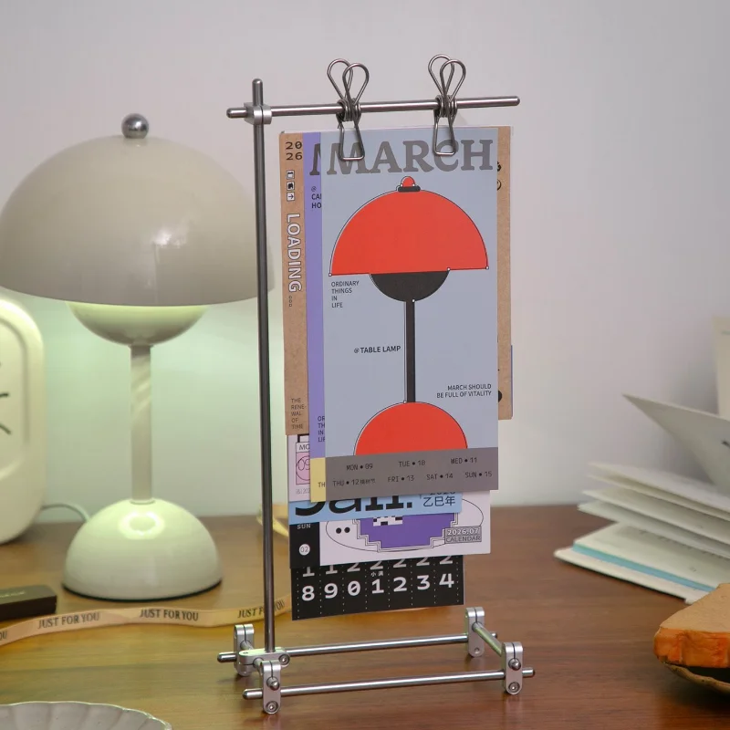 

Настольный календарь с оптической осью 2026, креативный корейский материал, еженедельный календарь, бизнес-арт, офисный настольный орнамент, подарок