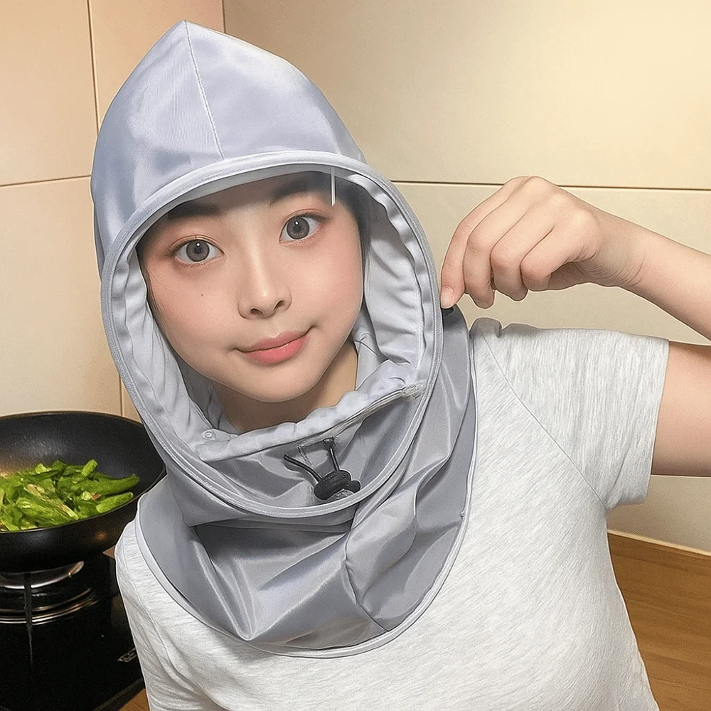 Splash Resistant Protective Mask Dust Proof Saliva-Proof Head Mounted Mask Anti Oil Splash Polyester Full Face Mask