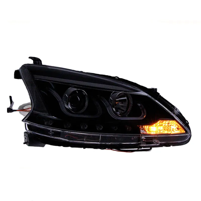 LED Car Styling Headlights For Nissan Sylphy 2012-2015 Modified Front Light With Lens Tear Eye DRL HeadlampS Automobile Assembly