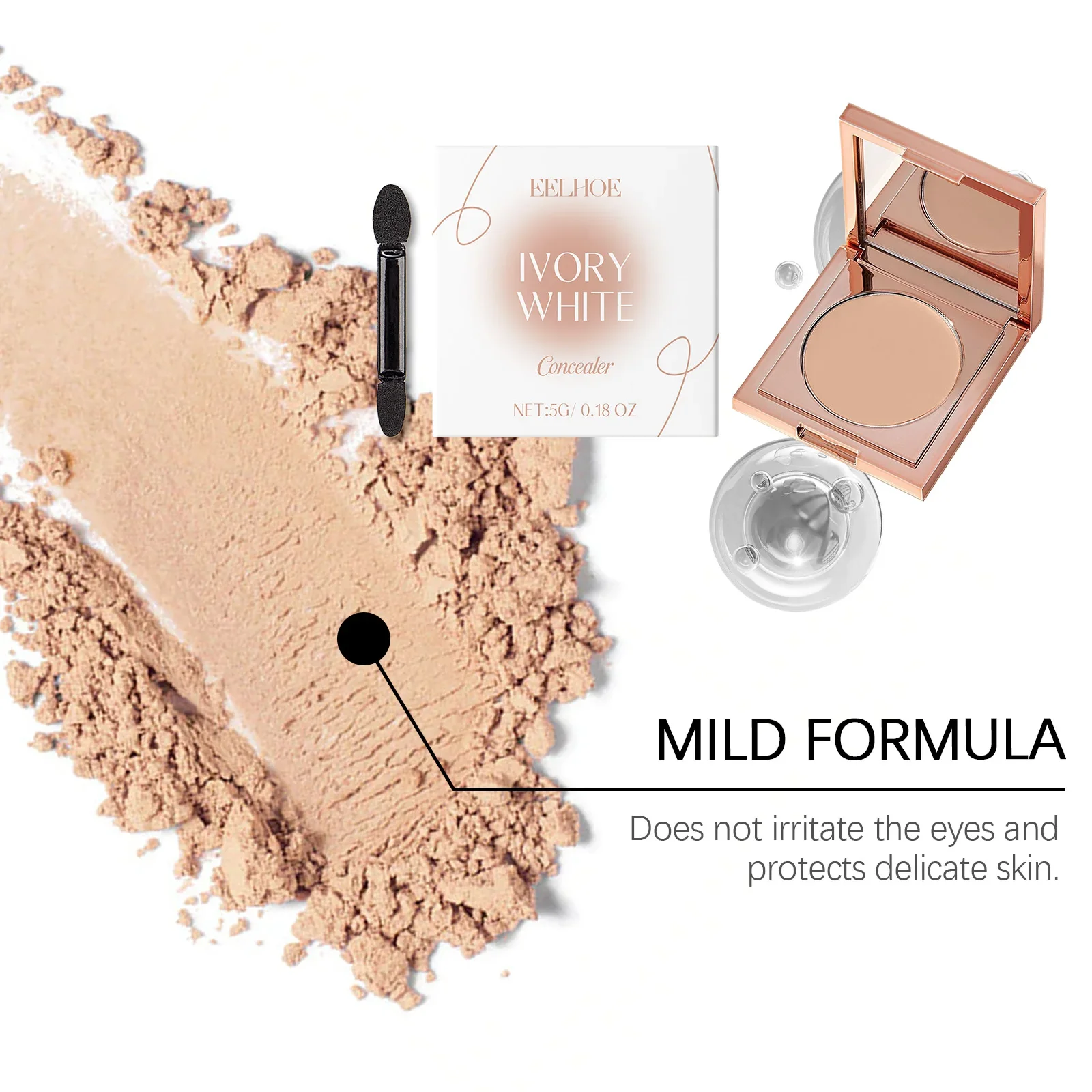 Concealer Lichtgewicht Natuurlijke dekking van huidvlekken Vlek Acne Print Cover Donkere kringen Niet-verwijderende Langdurige make-up