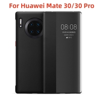 Original Huawei Mate 30 Pro Window Smart View Phone Case Leather Auto Sleep Wake Up Flip Cover For Mate30 Mate30Pro Fundas Capa