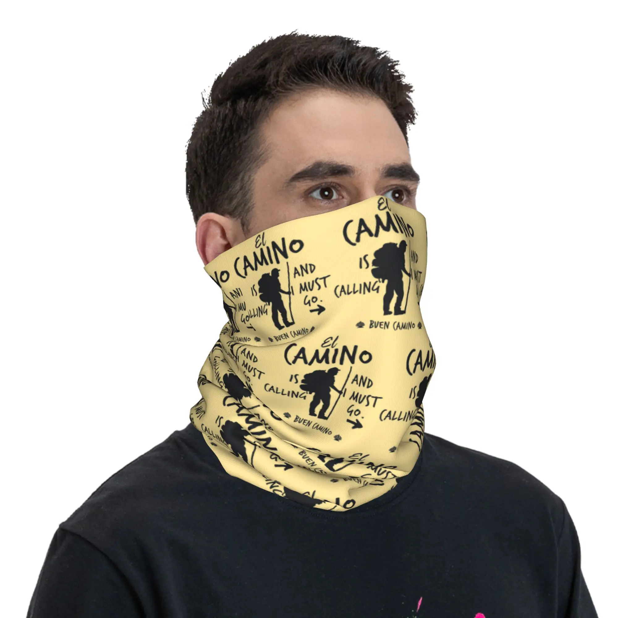 

Camino De Santiago Spain Espana Bandana Neck Cover Printed Wrap Scarf Multi-use Cycling Scarf Outdoor Sports Unisex Windproof