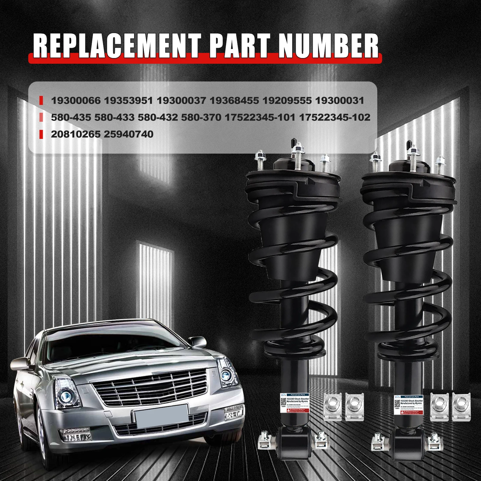 19353951 580-435 Ammortizzatore anteriore per Chevrolet Silverado Tahoe Suburban Cadillac Escalade ESV GMC Sierra Yukon XL 2007-2014