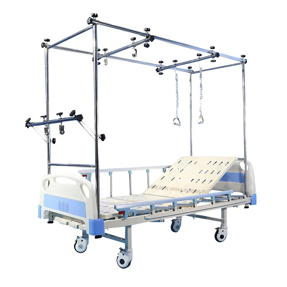 

stainless steel traction frame trapeze bar split legs 4 cranks manual hospital orthopaedics traction bed CY-A107