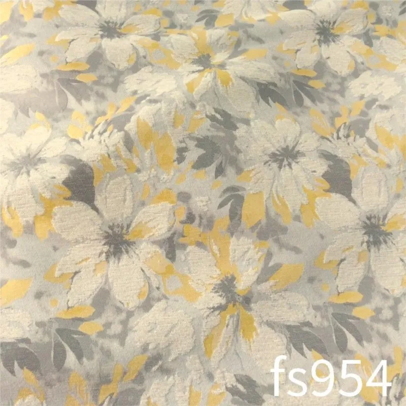 Blended embossed flower jacquard fabric with colorful women's shoes and bags woven
