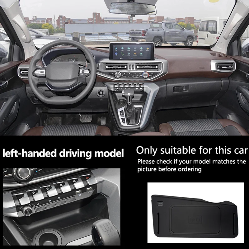 Car Wireless Charger for 2019-2022 Changan Kai Cheng F70/HUNTER 2020-2025 Center Console Onboard Fast Charging Pad Phone Holder
