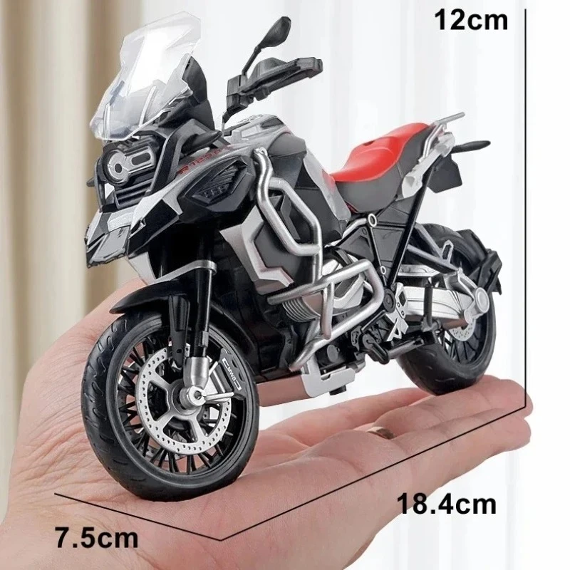 1:12 R1250GS ADV Motorcycles Simulation Alloy Motorcycle Model Shock Absorbers Collection Toy Car Gift