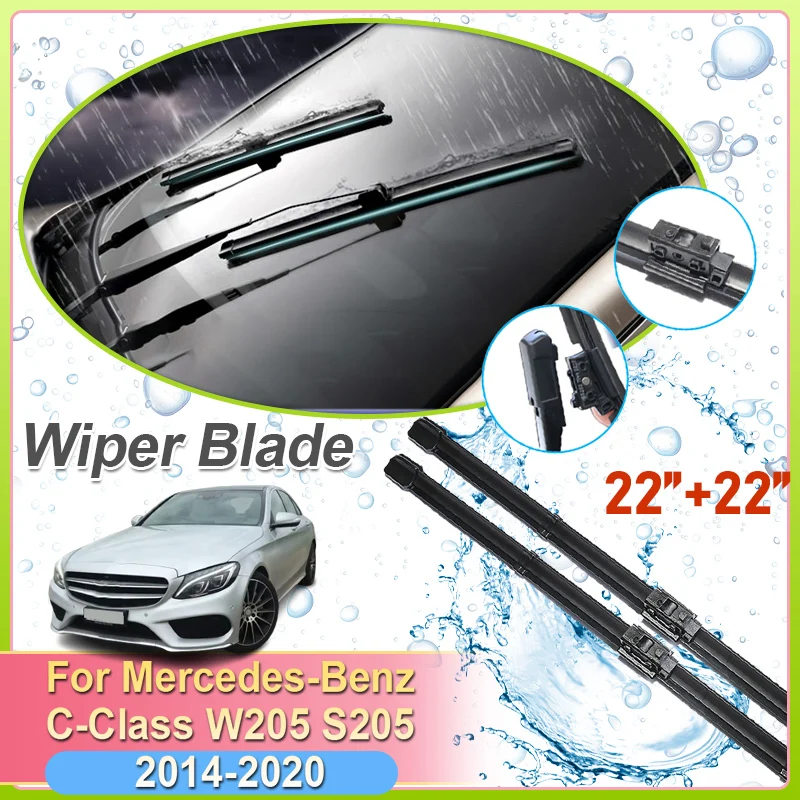 

Для Mercedes Benz C Class W205 аксессуары S205 2014-2020 резак щетки стеклоочистителя автомобиля передние стеклоочистители оконная щетка от дождя инструменты