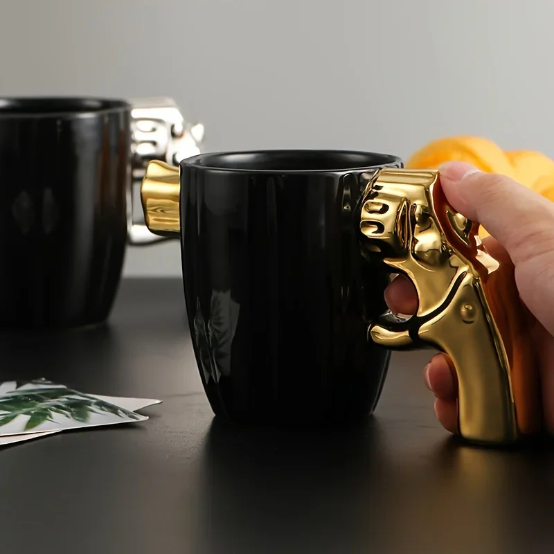 350ml Premium Ceramic Coffee Mug Revolver Handle Breakfast Milk Water Cup Creative Coffee Cup Birthday Drinkware Gifts