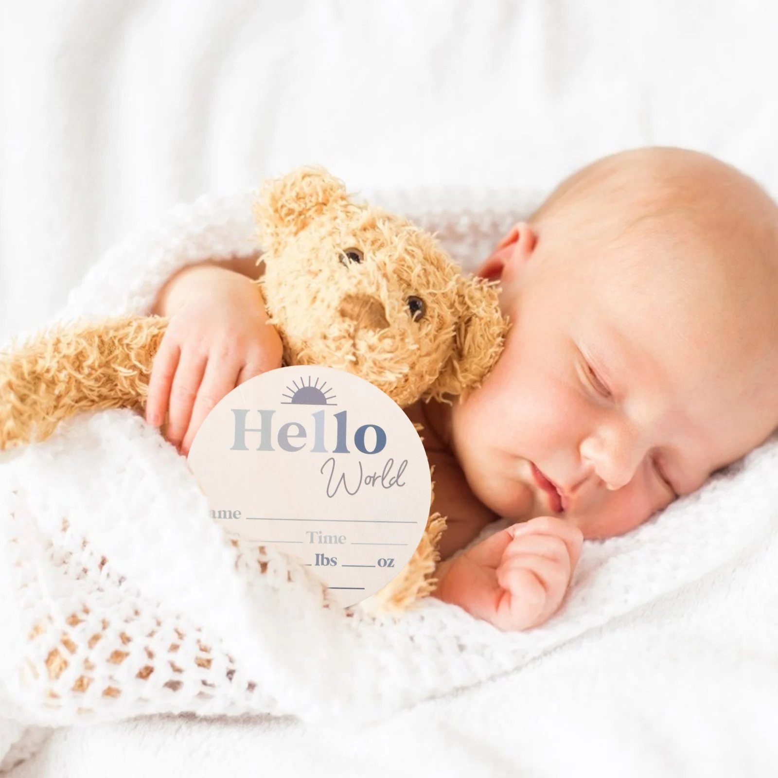 

Baby Growth Memorial Card Monthly Milestone Wood Sign Props Newborn Welcome Signs Birth Announcement Boards Baby Photo Cards