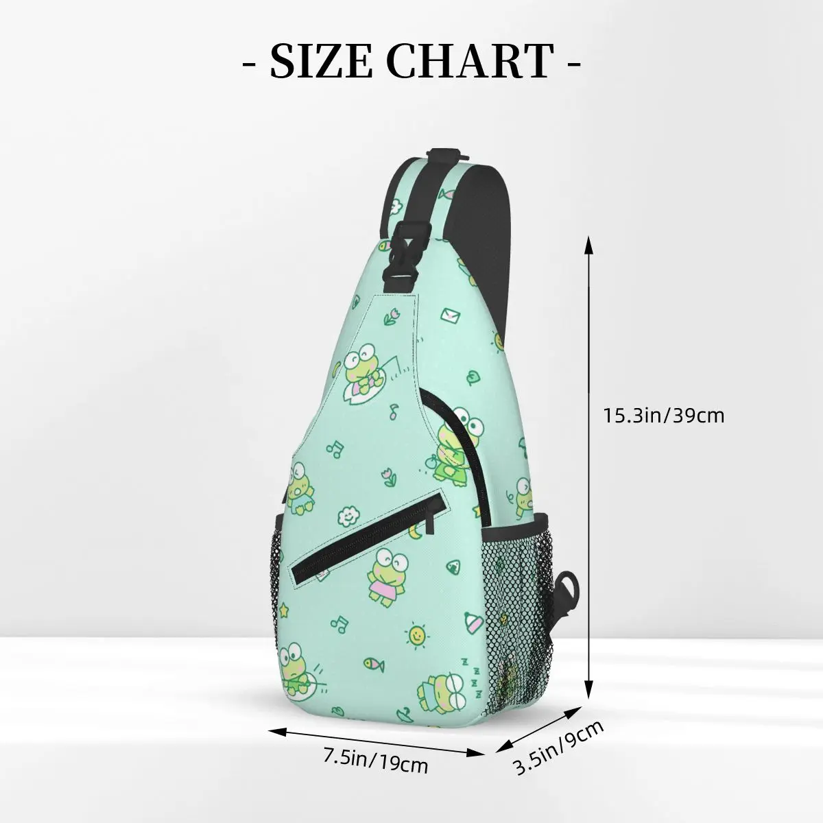 Mochila de hombro Keroppi divertida personalizada para hombres y mujeres, bolsos de hombro a la moda para viajar, senderismo, bolso bandolera