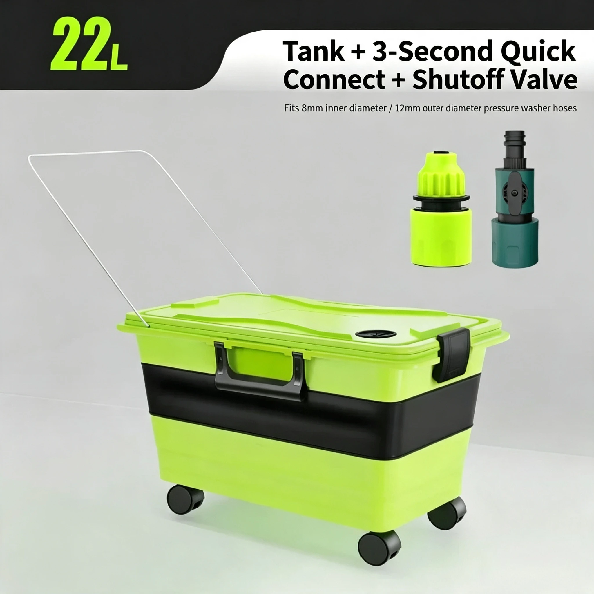 22L Foldable Car Wash Bucket Portable Space Saving Collapsible Cleaning Water Pail Multifunctional Mobile Washing Tool image 5