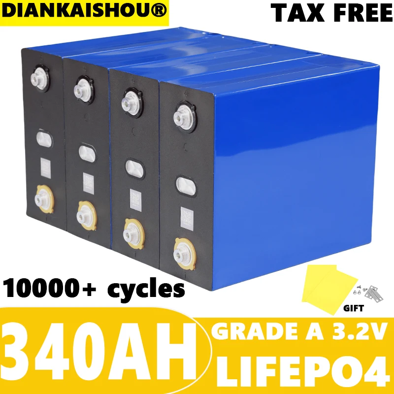 

Новый аккумулятор Lifepo4 340 Ач, 3,2 В, класс A, 10000 циклов, аккумуляторные батареи, сделай сам, 12 В, 24 В, 48 В, автофургон, лодка, яхта, фургоны, яхты, бесплатная доставка