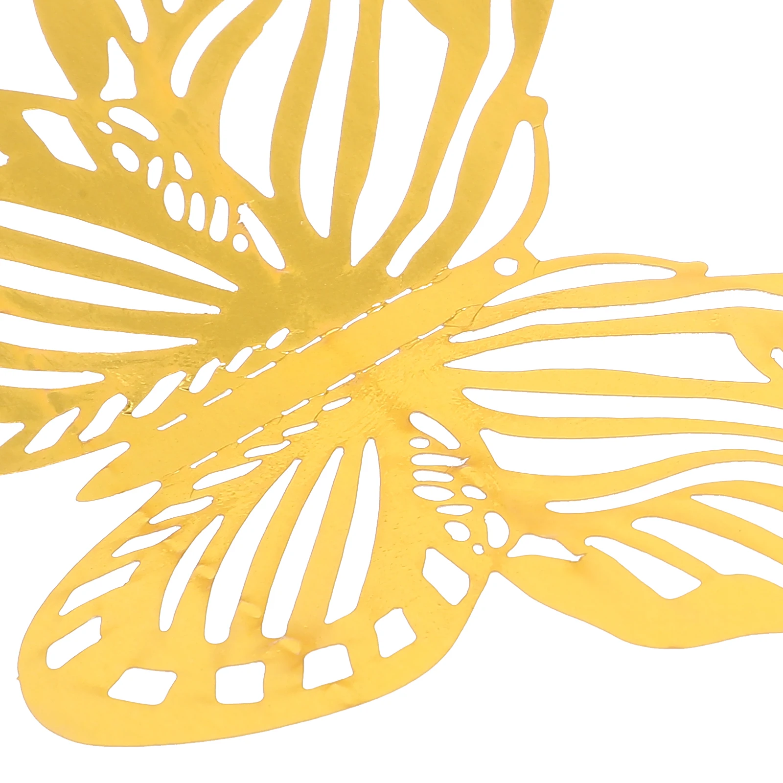 

24Pcs Hollow-Out Metal Texture Butterflies Wall Stickers 3D Removable Wall Decals Decorative for Living Room Bedroom