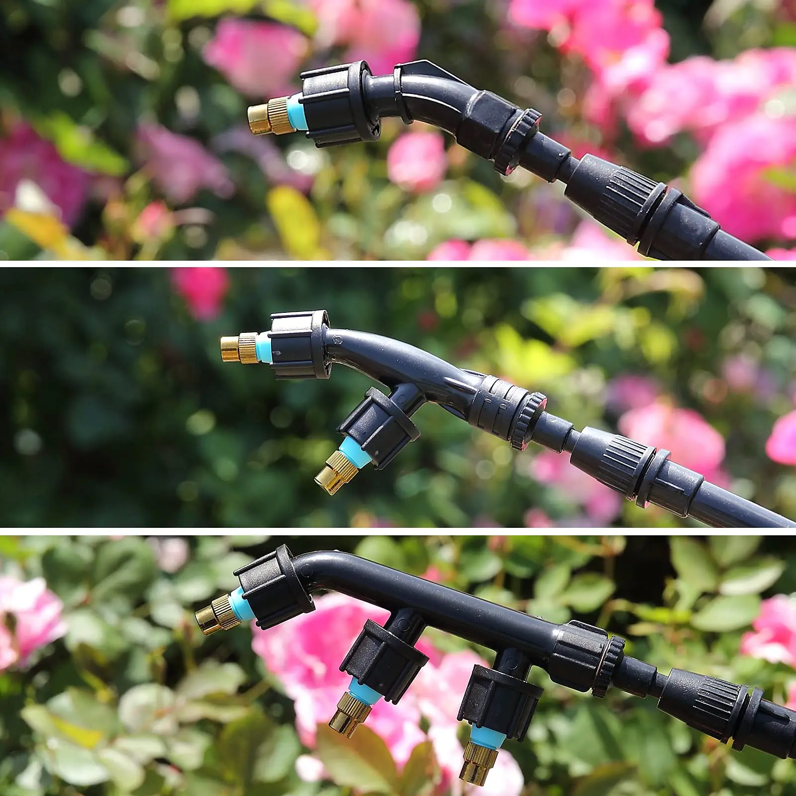 3pcs Agricultural Copper Atomizing Sprayer Nozzle Single/Double/Three Nozzle Head Garden Irrigation Pesticide Spraying Sprinkler