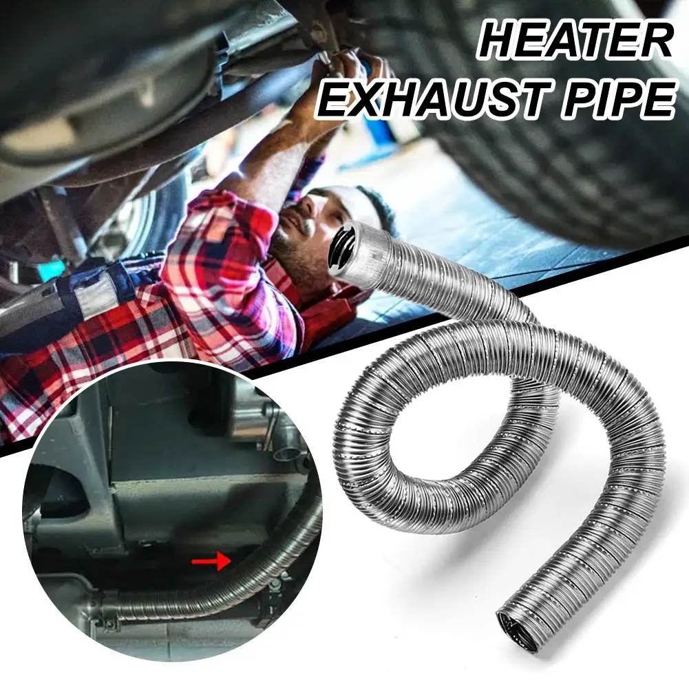 60cm 24mm Heater Exhaust Pipe Accessories For Eberspacher Webasto Air Heater Hose Stainless Steel Silver V4W3