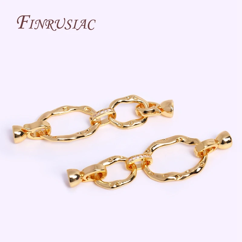 

18K Gold Plated Double Loops Connector Clasps For Bracelet Necklace Making,Beads Clasps Fastener DIY Handmade Jewelry Findings