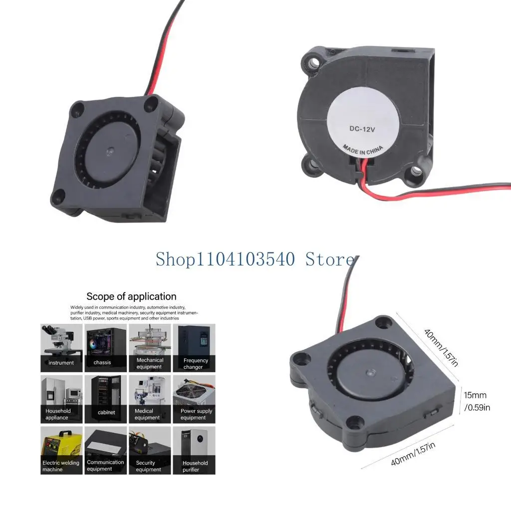 

02DC 40 мм 12 В охлаждающий вентилятор Портативный вентилятор охлаждения для планшета HDTV -приемник.