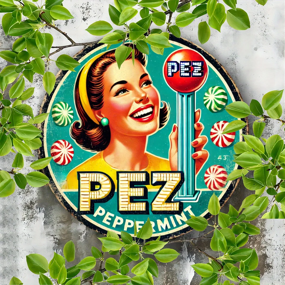 1pc Themed Vintage Metal Tin Sign, 20.32x20.32 cm Round Wall Decor for Bar, Cafe, Club, Kitchen - Artist Drawing Set, Iron Mater