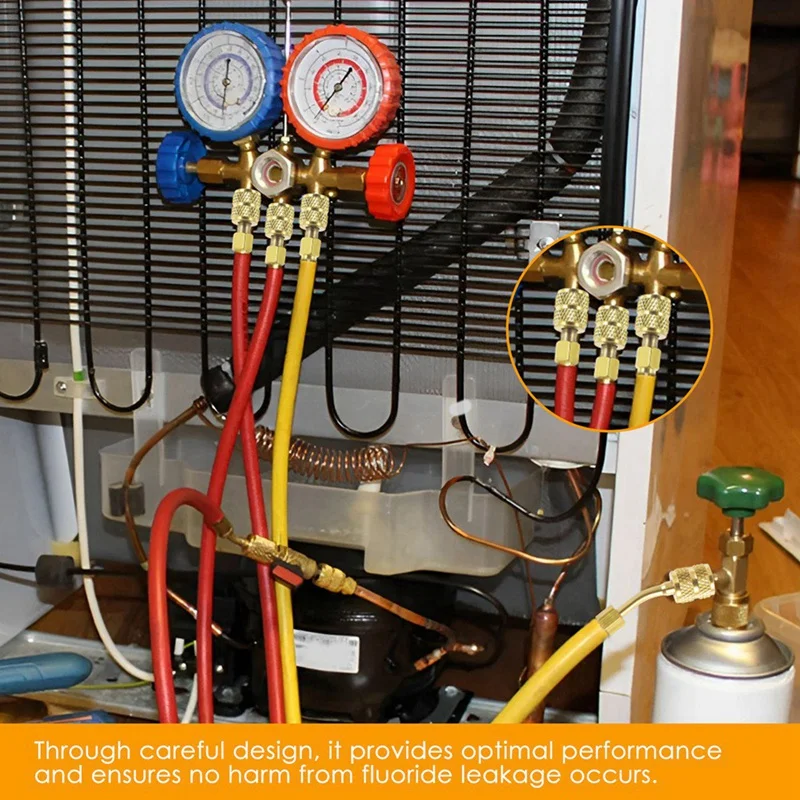 R410 adapter kit metall mini split vakuumpumpen set robuster r410 konverter stecker langlebiger 1/4sae bis 5/16sae adapter