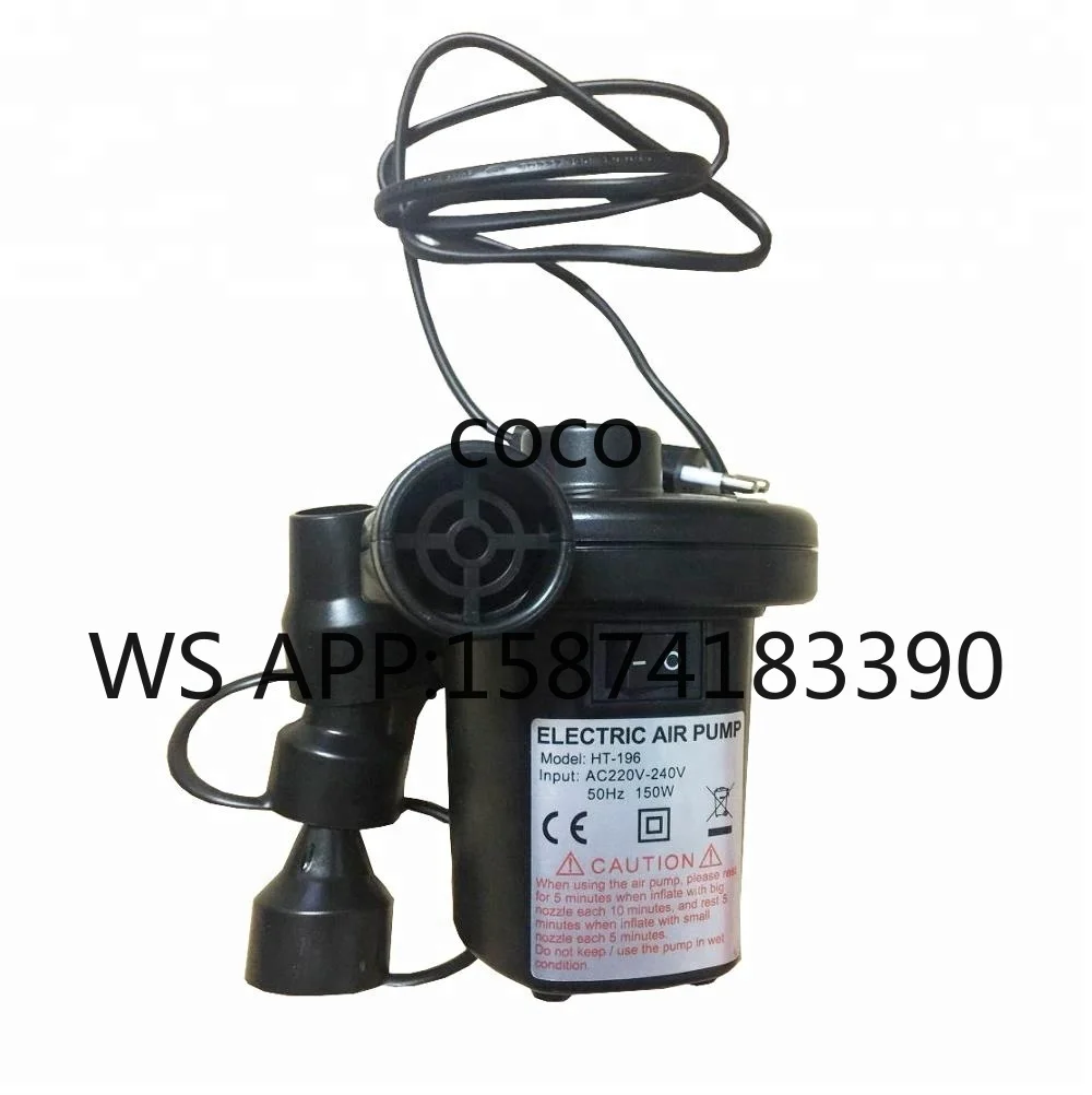 EU Plug Electric Air Inflator Deflator Pump, Universal AC 220V-240V Portable Pump for Inflatable Water Toys & Floats