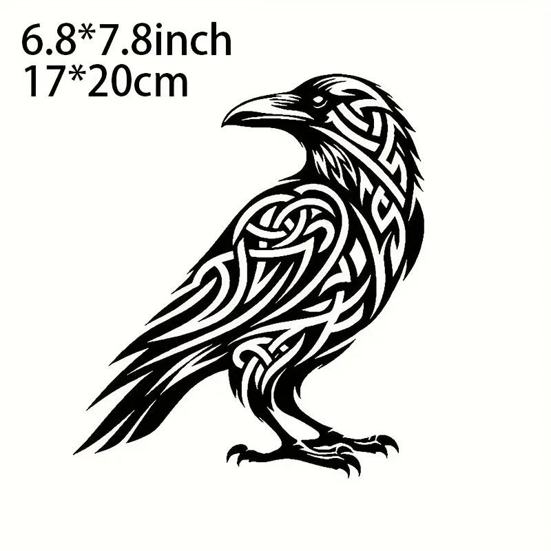 Elegant Minimalist Abstract Crow Art Car Decals, Vinyl Stickers for Car Doors & Windows