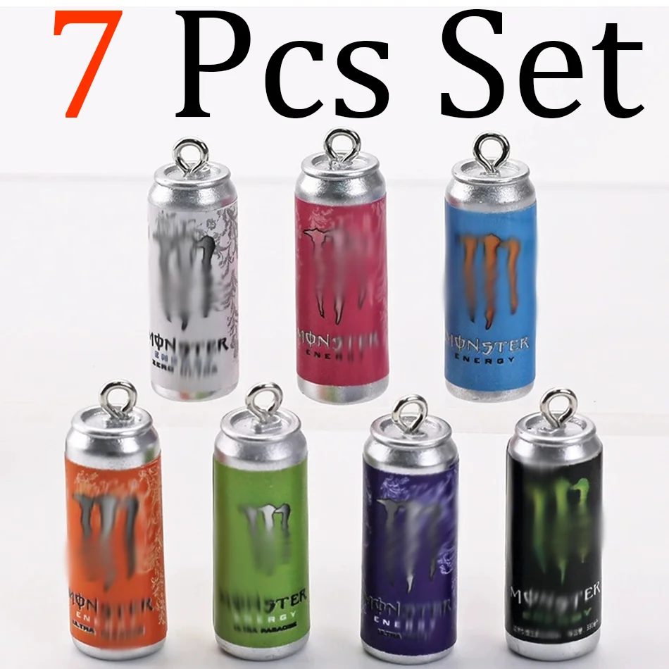 2027 Mini Drankblikje Hanger 7 Kleuren Hars Drink Charm Sleutelhanger Schattig Tas Accessoire Origineel Cadeau