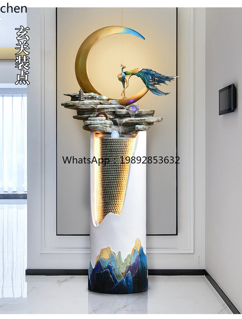 LYY flowing water ornament floor-to-ceiling  water living room TV cabinet next to office clubhouse landscape advanced decoration