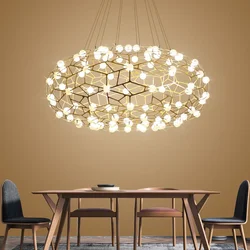 Nordic Post Modern Lustre Plate Copper Gold Steel Led Pendant Lights Oval Shape Luxury Luminaria Pendant Lamp