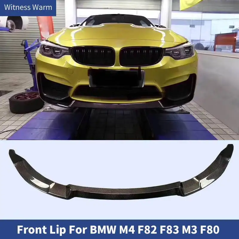 Séparateurs de lèvre de pare-choc avant en Fiber de carbone, pour BMW M4 F82 F83 Convertible M3 F80, Modification de voiture 2014-UP