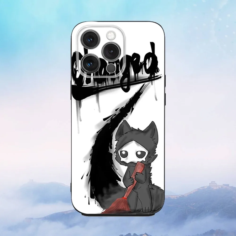 P-Puro는 iPhone 16,15,14,13,12,11,Pro,X,XS,Max,XR,Plus,Mini 소프트 블랙 커버용 모피 게임 전화 케이스를 변경했습니다.